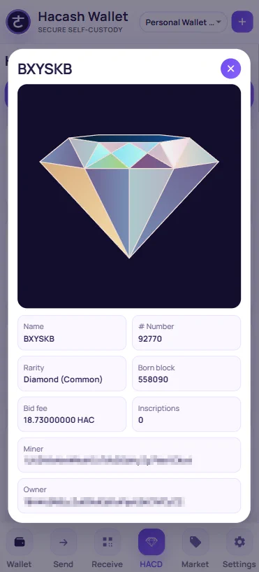 HACD collectible details