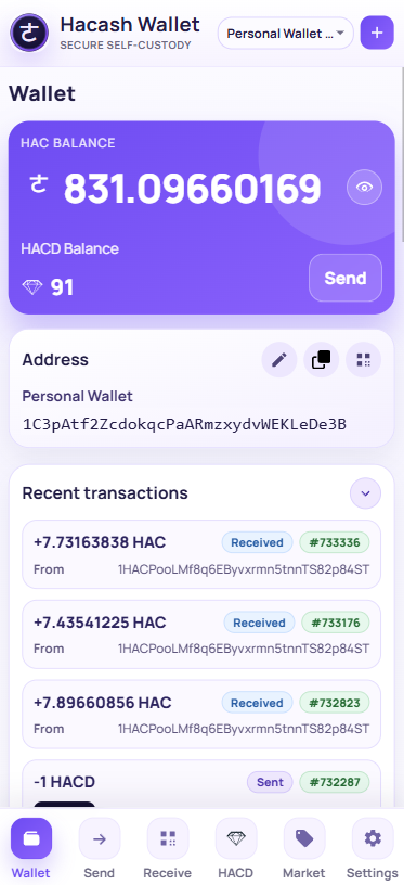 Wallet home