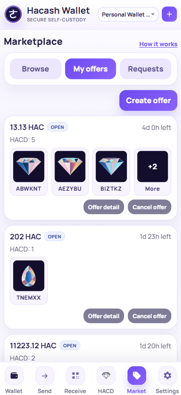 My offers